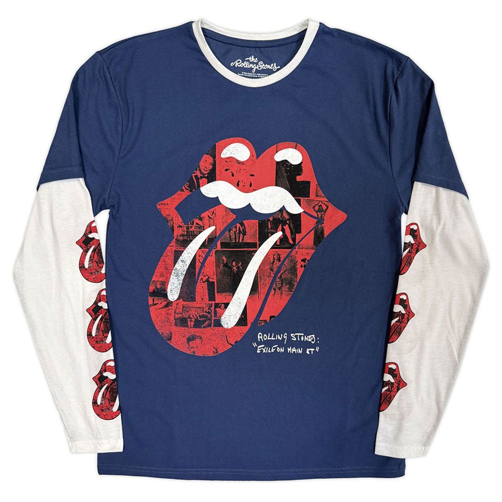 ROLLING STONES ローリングストーンズ (来日 35周年 記念 ) - Collage Tongue / アームプリントあり / Tシャツ / メンズ - PGS